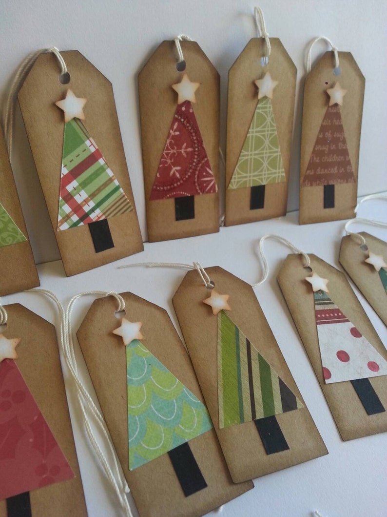 Christmas tree tags, Christmas tags, Holiday tags, Gift tags, Rustic Christmas tags image 3