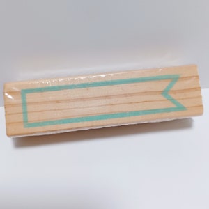 Banner Flag Rubber Stamp, Tag Stamp, Flag Stamp, Cardmaking Stamp, Size 3 1/2&quot; x 1&quot; New