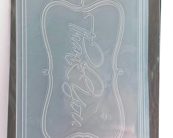 Embossing folder, Thank you embossing folder, Darice embossing folder, Thank you embossing folder, Size 4.25" x 5.75"
