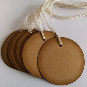 Kraft Circle Gift Tags, Favor Tags, Kraft Tags, 2" Circle Tags, Rustic ...