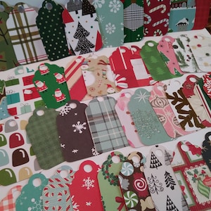 Christmas gift tags, Holiday gift tags, Variety gift tags, Bulk gift tags, Set of 25 or 100, Size 2 1/2 x 1 1/2 image 2