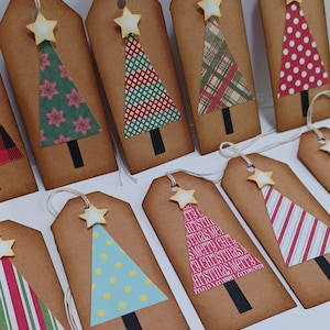 Christmas tree tags, Christmas tags, Holiday tags, Gift tags, Rustic Christmas tags