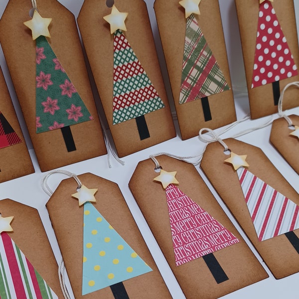 Christmas tree tags, Christmas tags, Holiday tags, Gift tags, Rustic Christmas tags