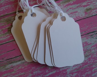 White gift tags, Favor tags, White tags, Wedding tags, White price tags, Price tags, Set of 25 or 100