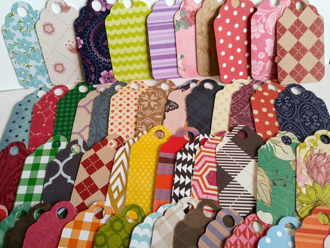 Variety gift tags Bulk gift tags Scrapbooking tags Price Etsy