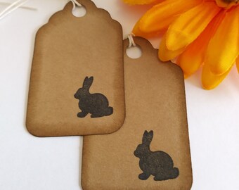 Easter gift tags, Bunny gift tags, Easter tags, set of 12