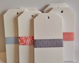 Grandes étiquettes blanches, Étiquettes de journaux indésirables, Étiquettes vierges, Étiquettes de cadeaux, Étiquettes de cadeaux, Étiquettes de scrapbooking, Étiquettes de prix, 2 1/2 po. x 5 po., Lot de 20