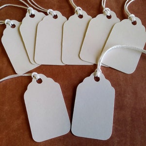 Mini price tags, jewelry tags, gift tags, small price tags, White jewelry tags, set of 25, 7/8 x 1 1/2 image 2