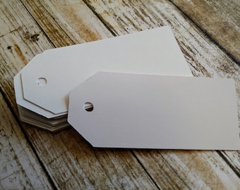 White tags, White gift tags, Hang tags, Gift tags, Favor tags, Price tags, Set of 12, 25, or 50
