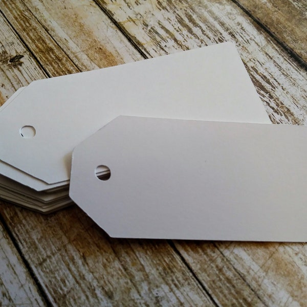 White tags, White gift tags, Hang tags, Gift tags, Favor tags, Price tags, Set of 12, 25, or 50