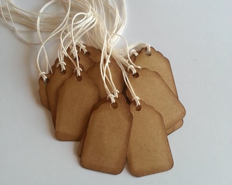 Mini price tags, jewelry tags, gift tags, small price tags, Kraft jewelry tags, set of 25, 7/8" x 1 1/2"