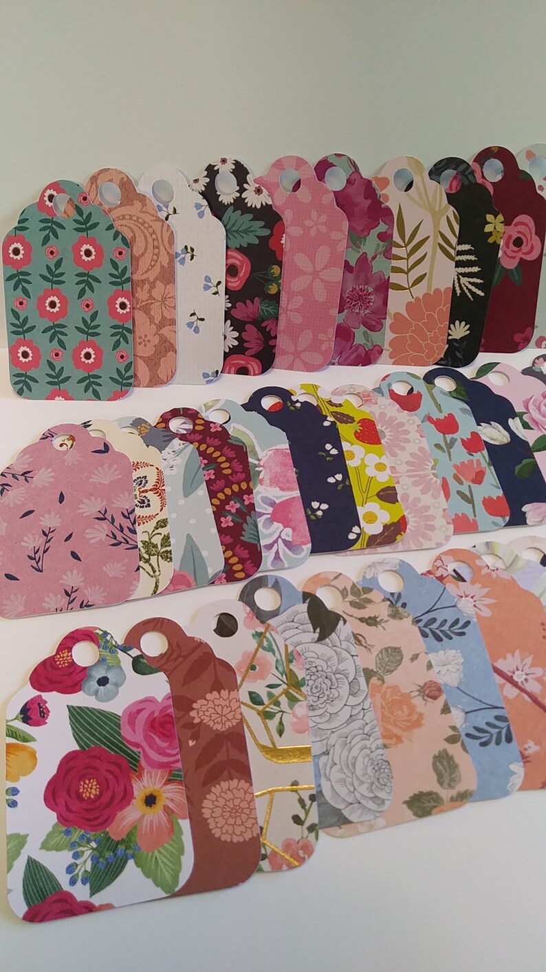 Floral Gift Tags Variety Gift Tags Bulk Gift Tags Flower Etsy