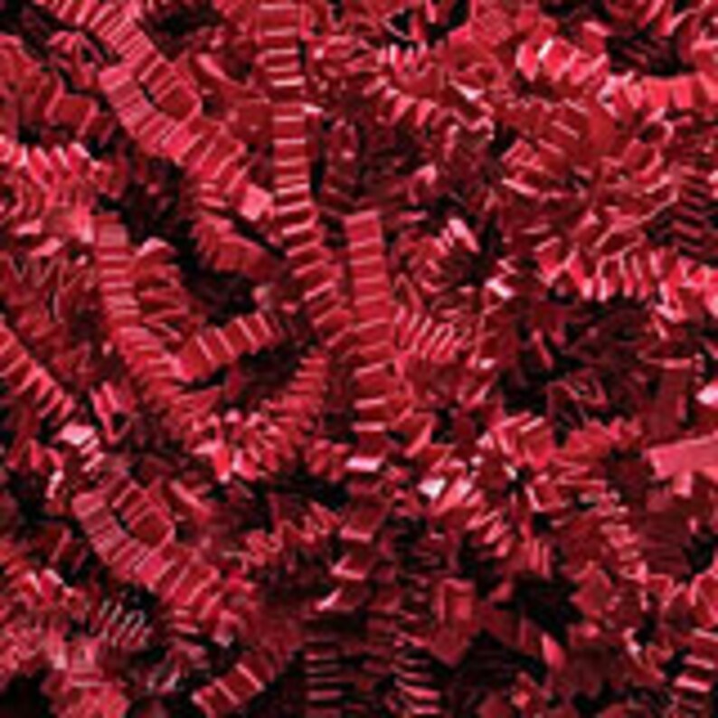 8 ounces Red Gift Basket Shred Crinkle Cut Crimped Paper Etsy