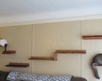 Floating Cat Shelf Set 7 piece w/ Hidden brackets