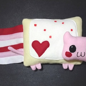 Valentine&#39;s Nyan Cat Plush |Gift for kids, meme gifts, room decor, Birthday gift, Anime Convention, Kawaii Plush, Collectible, Couple&#39;s gift