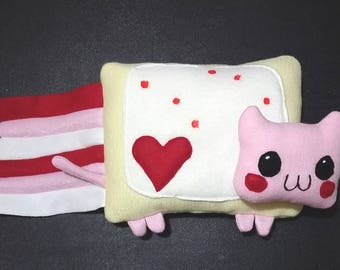 Valentine's Nyan Cat Plush |Gift for kids, meme gifts, room decor, Birthday gift, Anime Convention, Kawaii Plush, Collectible, Couple's gift