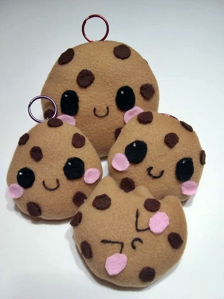 Cookie Plush Cookie Keychain Kawaii Plush Gifts for kids Etsy