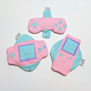 Pink Retro Gaming Period Pads | 100% Cotton/PLASTIC-FREE | Premium Period Pads | Cotton Period Pads | Sustainable Period Pads | Gamer Pads