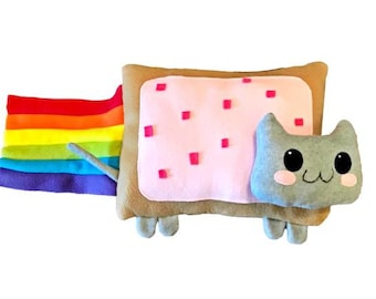 Giant Nyan Cat Plush Pillow | Gift for kids, Nyan Cat Plush, Birthday gift, Kawaii Plush,meme gifts,Couple's gift,Nyan Cat Pillow,Nyan Cat