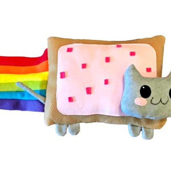 Oreiller en peluche Nyan Cat géant | Cadeau pour enfants, Nyan Cat Plush, Cadeau d’anniversaire, Peluche Kawaii, cadeaux de mèmes, cadeau de couple, oreiller Nyan Cat, Nyan Cat