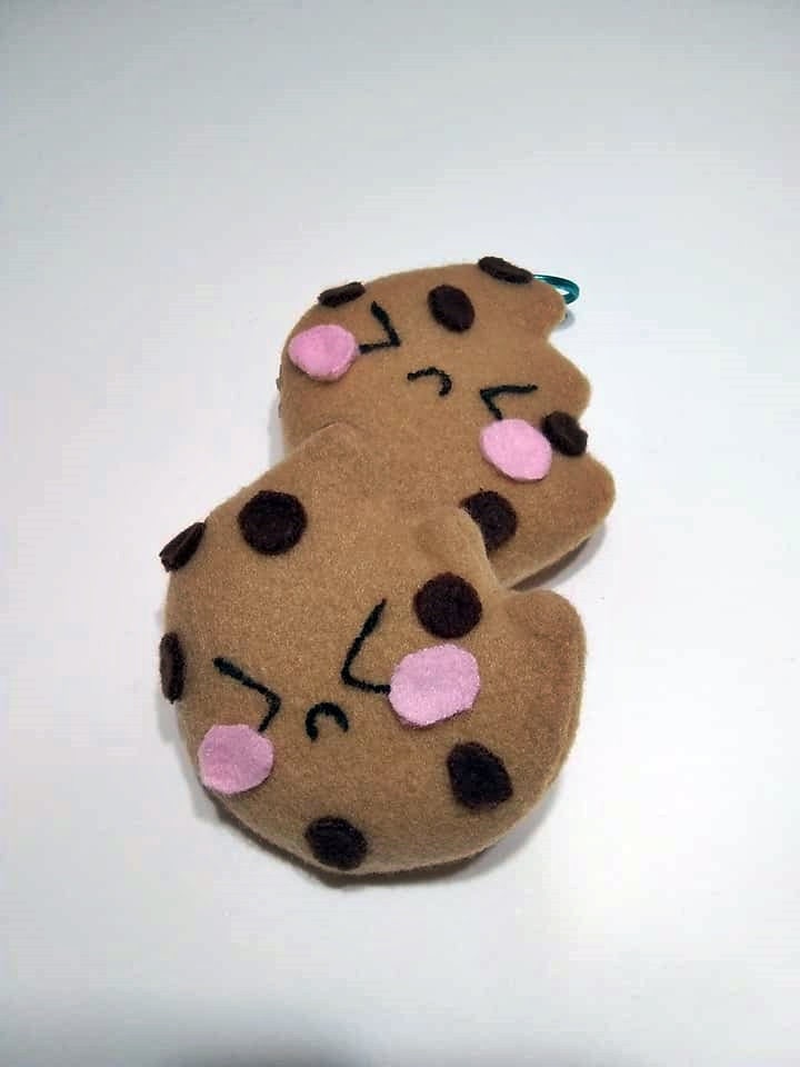 Porte-Clés En Peluche Cookie Mignon - Pendentif Doux Avec Pépites De Chocolat Pour Sac à Dos Ou Clés - 10
