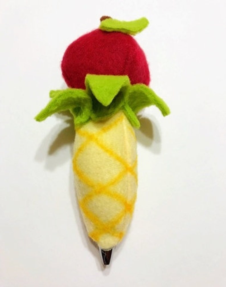 Pineapple Apple Pen pikotaro Plush Plush Pen Kawaii Gift Etsy
