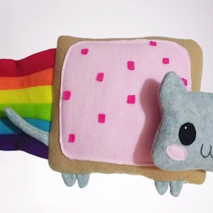 Nyan Cat Plush Pillow | Gift for kids, meme plush,meme gifts,Birthday gift,Nyan Cat Plush, Kawaii Plush, back to school gift, Couple's gift