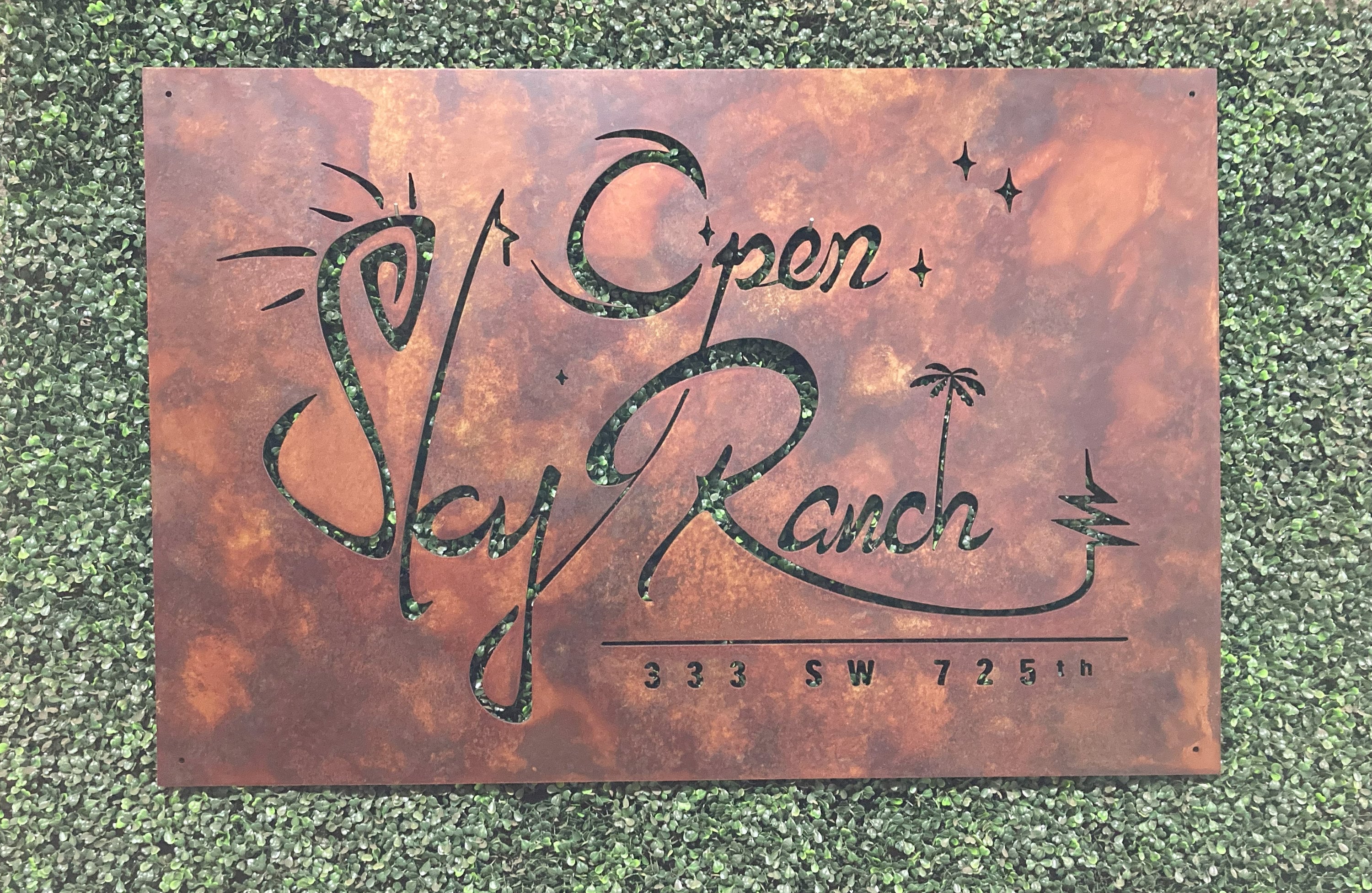 Custom Metal Business Sign | Rustic Personalized Outdoor Sign - Etsy