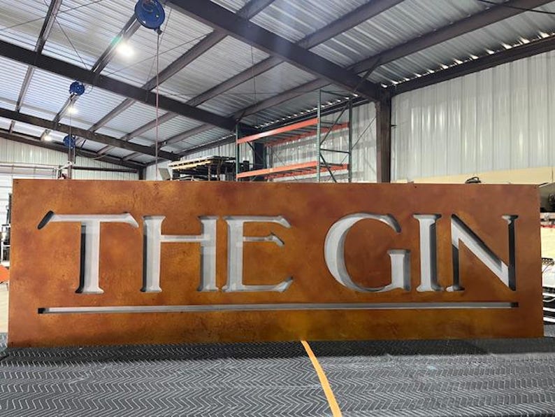 Custom Metal Monument Sign | Rustic Business & Outdoor Decor - Etsy