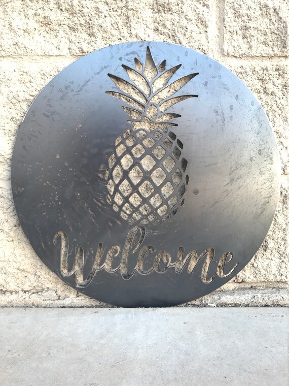 Custom metal Pineapple sign Etsy