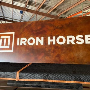 Double Layer Sign With Standoffs | Custom Business Sign |Personalized | Patina sign | Rust Sign | Large Metal Business Sign | Custom Signs