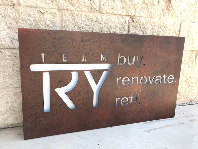 Custom Metal Business Sign Etsy