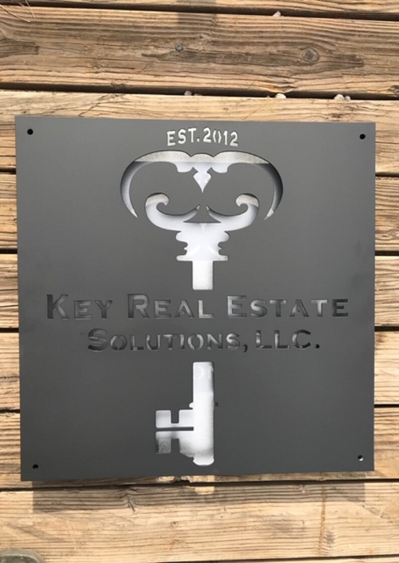 Custom Metal Business Sign Etsy