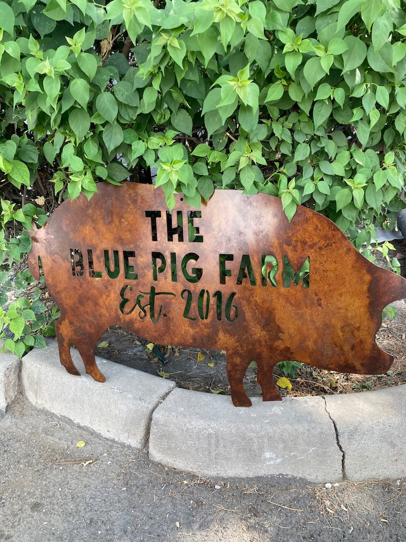 Custom Metal Business Sign | Rustic Outdoor Decor, Made in USA - Etsy