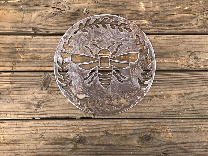 Bee Metal Wall Art Etsy