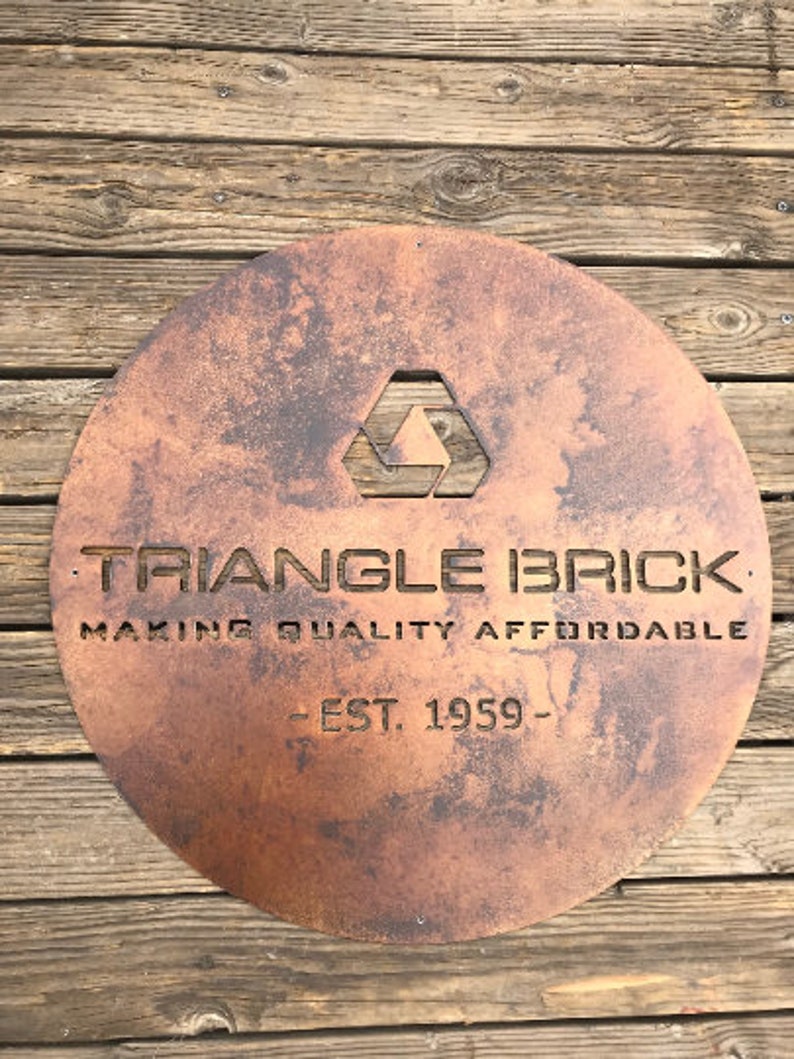 Custom Metal Business Sign | Patina Finish | Large Outdoor Sign - Etsy