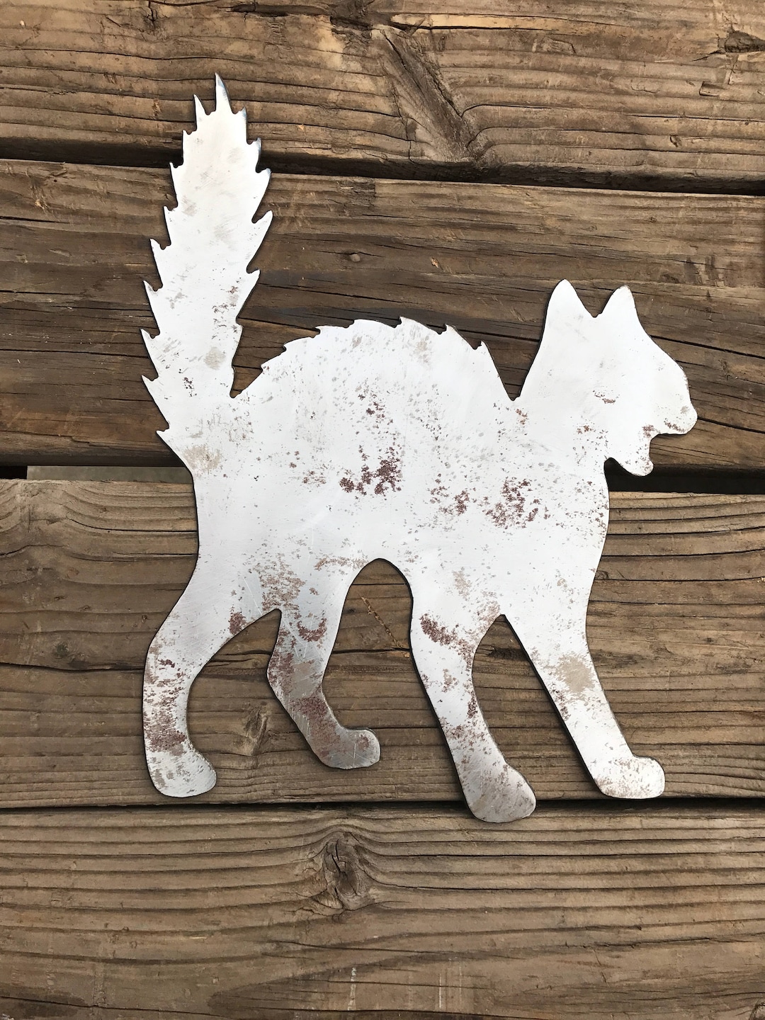 Cat Metal Wall Art Etsy