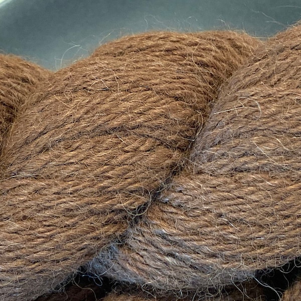 Y12:  80-20 Alpaca/Merino 3-ply Bulky Yarn in brown