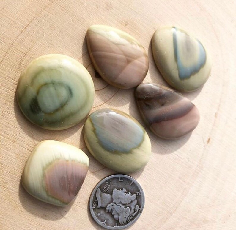 Five Piece Parcel FREE SHIPPING 5 Piece Imperial Jasper Cabochon Lot