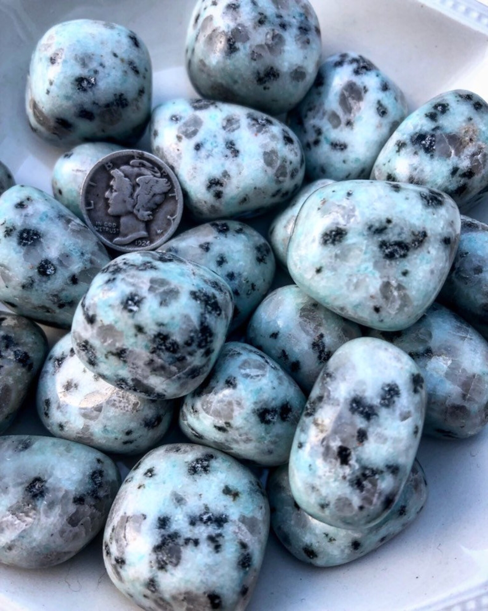 Kiwi Jasper Tumbled Stone Sesame Jasper Pocket Stone Etsy