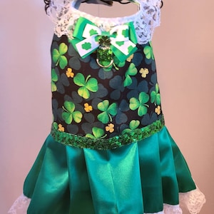 St. Patrick Satin dog dress