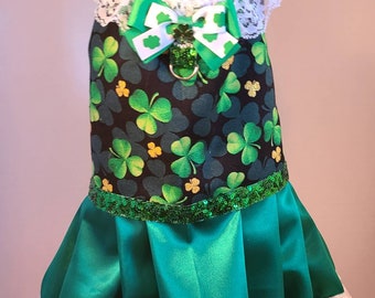 St. Patrick Satin dog dress