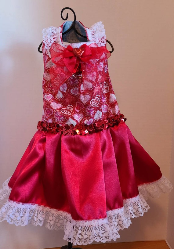 Valentines Satin Heart Dress - Etsy