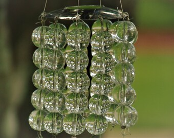 Carillon éolien méduse boule de cristal : décoration de jardin de poissons avec cuillère nautique