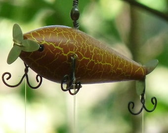 Carillon fantaisiste pour leurre de pêche : cuillère de poisson, décor homme des cavernes