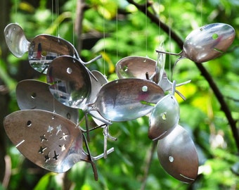 Carillon en forme de poisson recyclé : carillon en métal moulé en jello