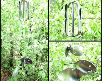 Carillon éolien en forme de cuillère recyclé : art de cuisine en métal fait main