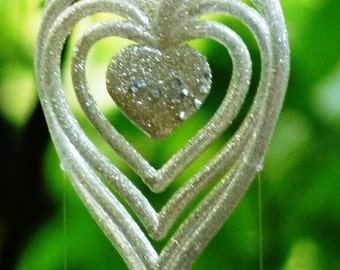 Il suffit de Becaue I Love argent vous-complexe 3D coeur & cuillère poisson vent carillon-anniversaire cadeau pour vos idées de cadeau une personne chérie-spécial