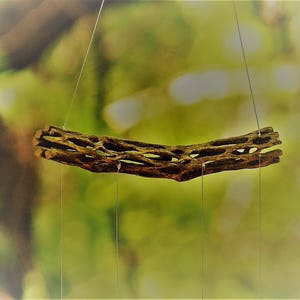 Unique Father's Day Gift-Cholla Wood Kinetic Spoon Fish Windchime-Natural Aquatic Wood Art-Beach house Decoration-Marine Man Cave-Fisherman