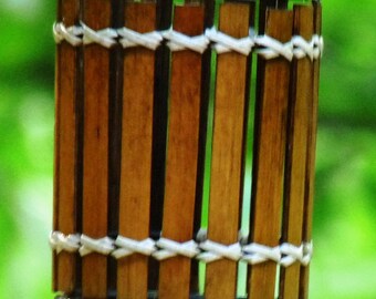 Carillon éolien en bois recyclé, cuillère, bougie, lanterne, poisson